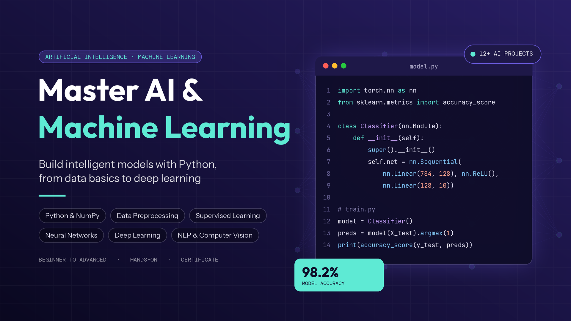 The Complete Artificial Intelligence & Machine Learning Bootcamp
